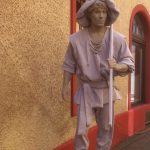 stillman as a medieval living statue