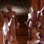 a group of stillman living statues at a special private event